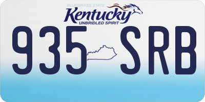 KY license plate 935SRB