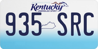 KY license plate 935SRC