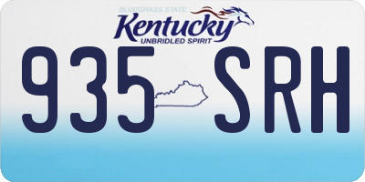 KY license plate 935SRH