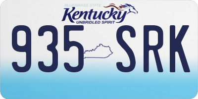 KY license plate 935SRK