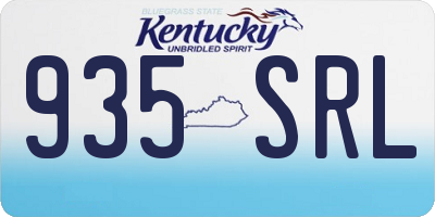 KY license plate 935SRL