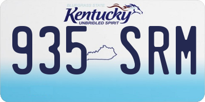 KY license plate 935SRM