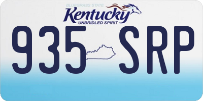 KY license plate 935SRP