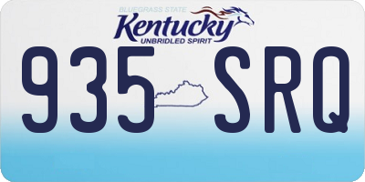 KY license plate 935SRQ