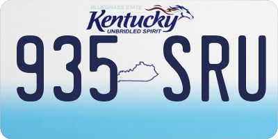 KY license plate 935SRU