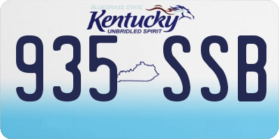 KY license plate 935SSB