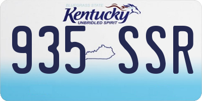 KY license plate 935SSR