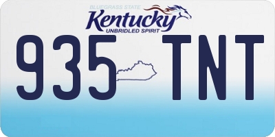 KY license plate 935TNT