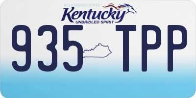 KY license plate 935TPP