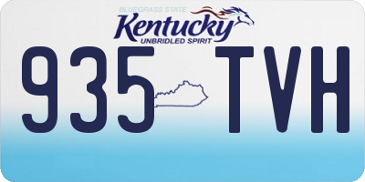 KY license plate 935TVH