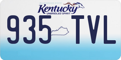 KY license plate 935TVL