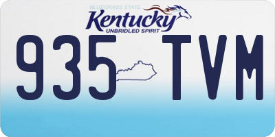 KY license plate 935TVM