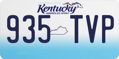 KY license plate 935TVP