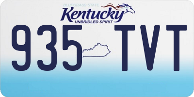 KY license plate 935TVT