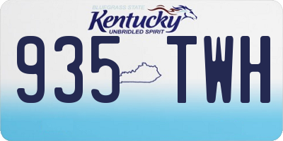 KY license plate 935TWH
