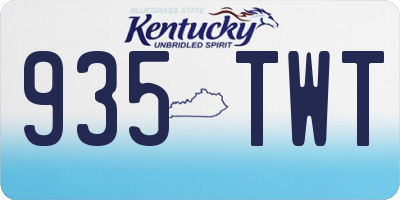 KY license plate 935TWT