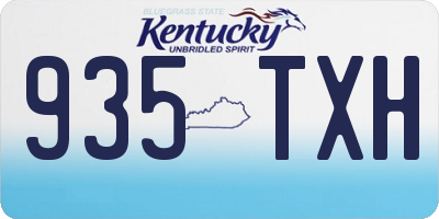 KY license plate 935TXH