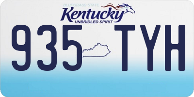 KY license plate 935TYH