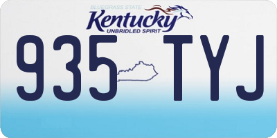 KY license plate 935TYJ