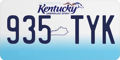 KY license plate 935TYK