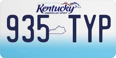 KY license plate 935TYP