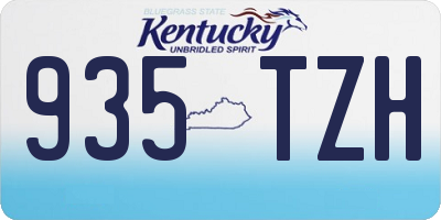 KY license plate 935TZH