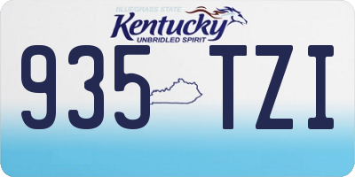 KY license plate 935TZI