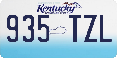 KY license plate 935TZL