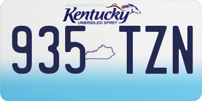 KY license plate 935TZN