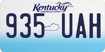 KY license plate 935UAH