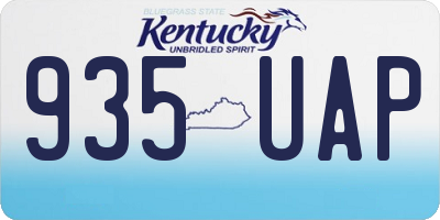 KY license plate 935UAP