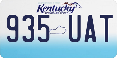 KY license plate 935UAT