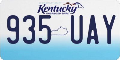 KY license plate 935UAY