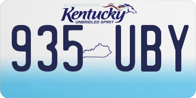 KY license plate 935UBY