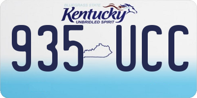 KY license plate 935UCC