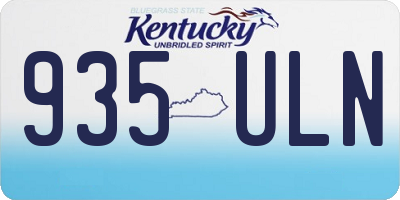 KY license plate 935ULN
