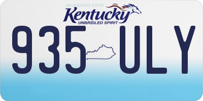 KY license plate 935ULY