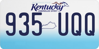 KY license plate 935UQQ