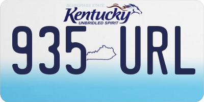 KY license plate 935URL