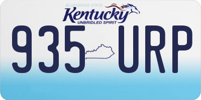 KY license plate 935URP