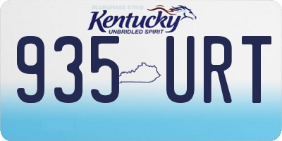 KY license plate 935URT