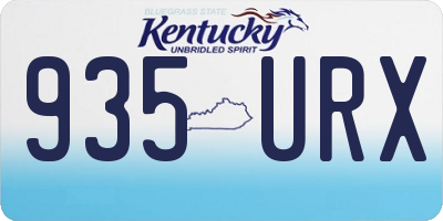 KY license plate 935URX