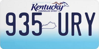 KY license plate 935URY