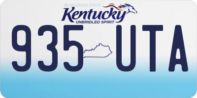KY license plate 935UTA