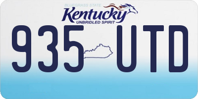 KY license plate 935UTD
