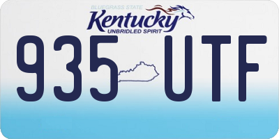 KY license plate 935UTF