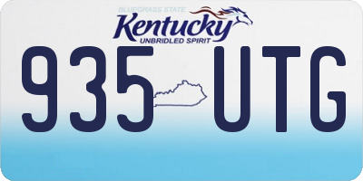 KY license plate 935UTG