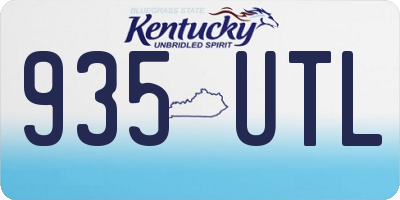 KY license plate 935UTL