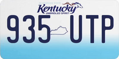 KY license plate 935UTP
