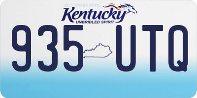 KY license plate 935UTQ